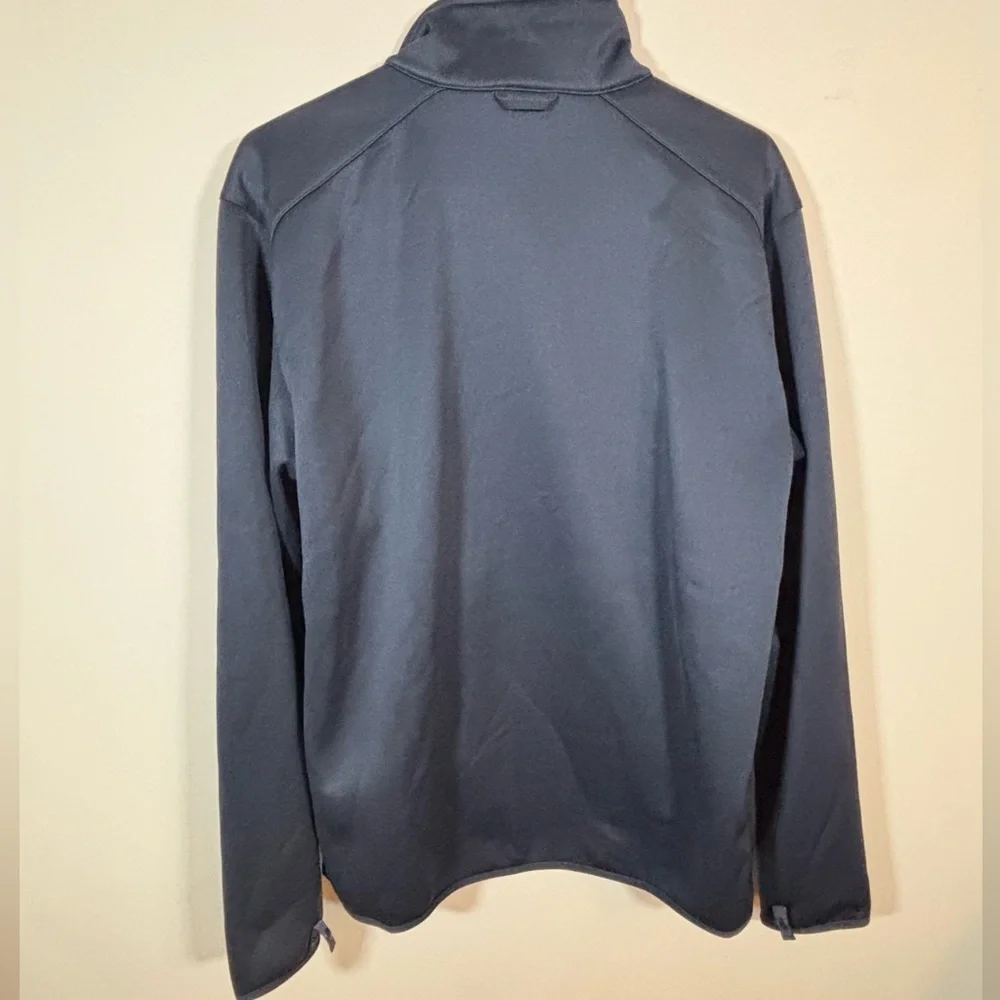 The North Face Men's Navy Jacket with Yellow Zipper